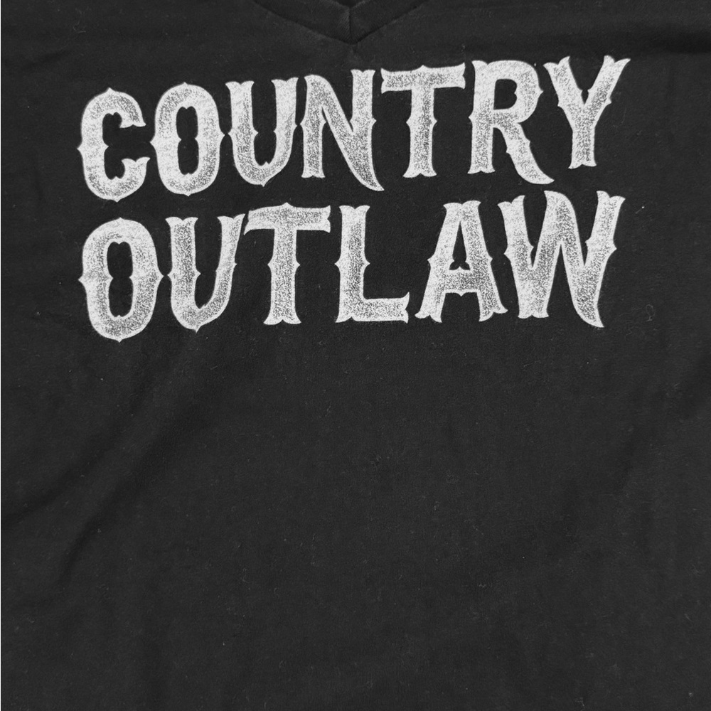 TORRID Black Country Outlaw Women's Top Size 1 V-Neck - Picture 2 of 5